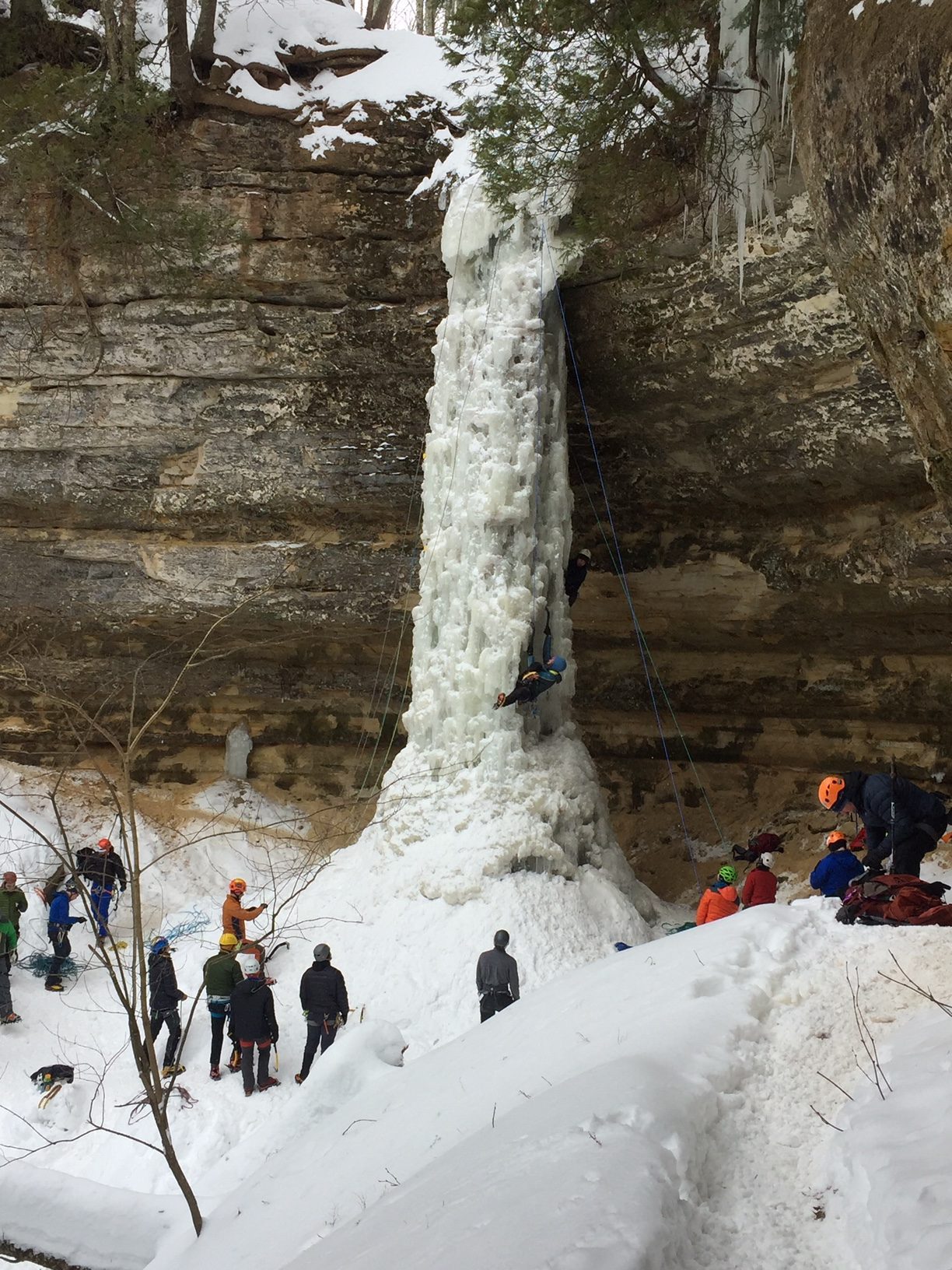 Ice Climbing: Frozen Waterfalls in Tahquamenon Falls State Park