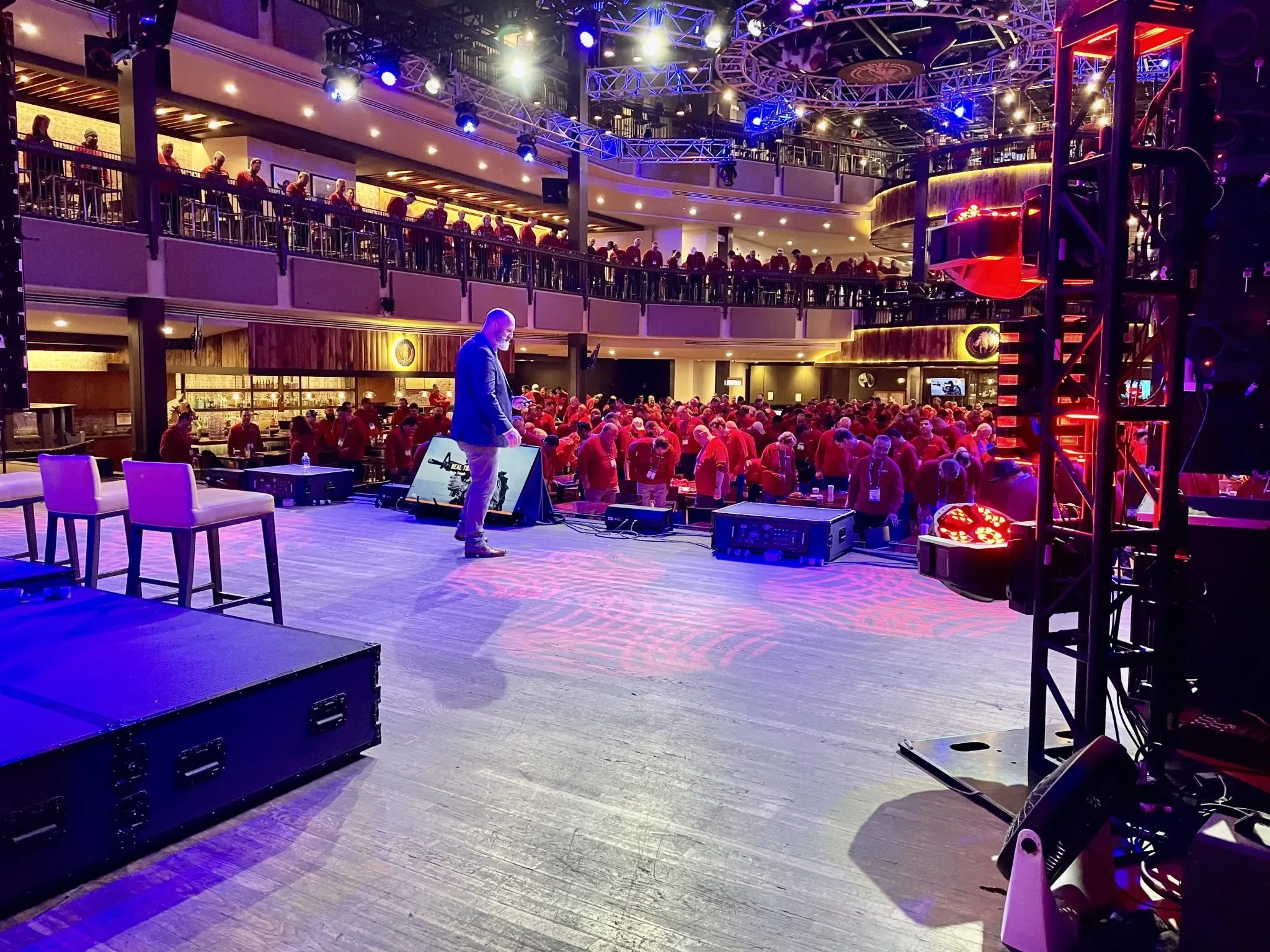 Commander Rorke Denver on stage